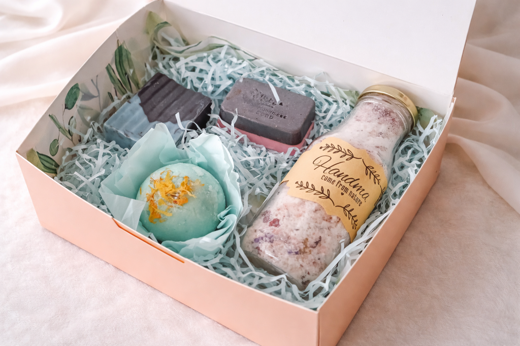 Cadeau set met badzout
